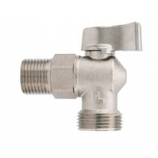 Кран угловой 1/2ш-1/2ш нержавеющая сталь MONOFLEX Н02354